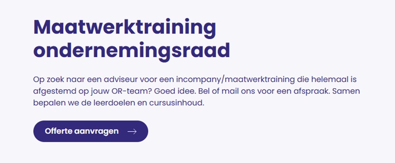 Or training op maat